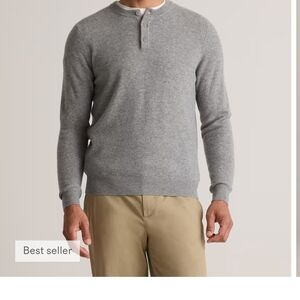 Nwot Quince Men's Heather Gray Henely Sweater